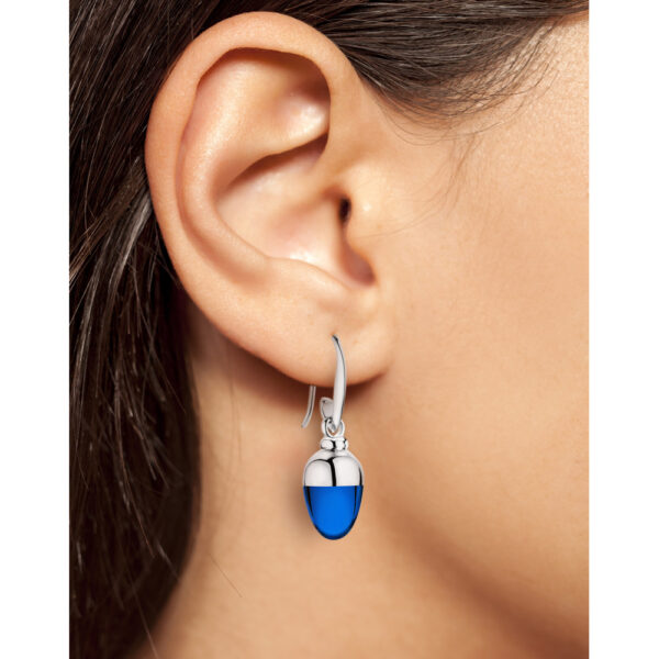 Sabay Suay I Earrings I Rhodium-Plated Silver Sapphire Blue - Image 3