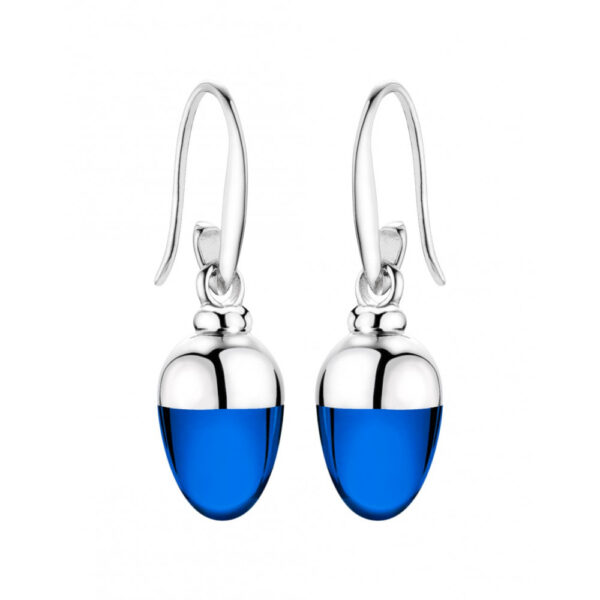 Sabay Suay I Earrings I Rhodium-Plated Silver Sapphire Blue