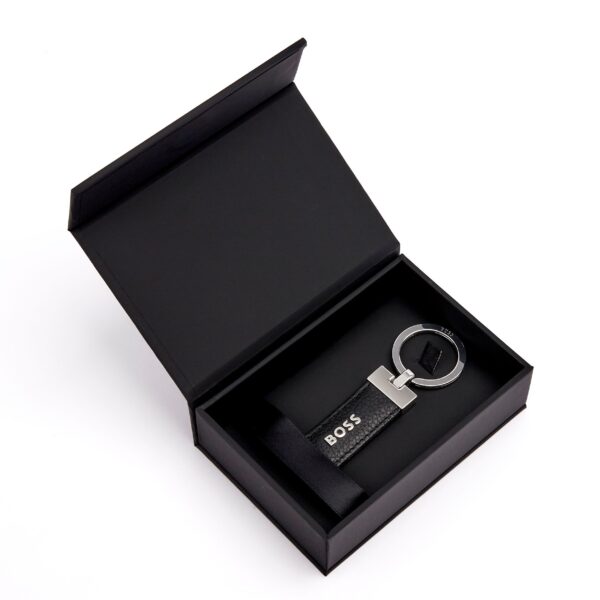 BOSS Key ring Classic Grained Black Leather - Image 4