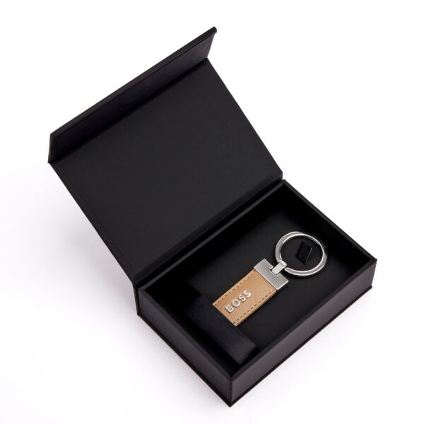 BOSS Key Ring Classic Grained Camel Leather - Image 4