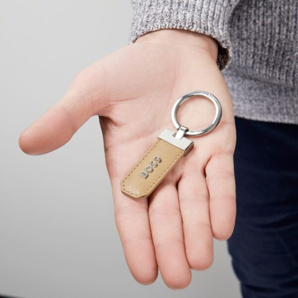 BOSS Key Ring Classic Grained Camel Leather - Image 3