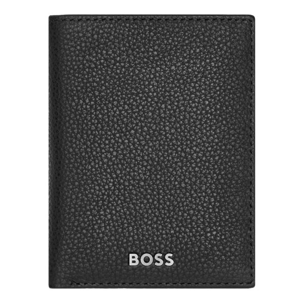 Boss Folding Leather Card holder Grained Black - Image 2