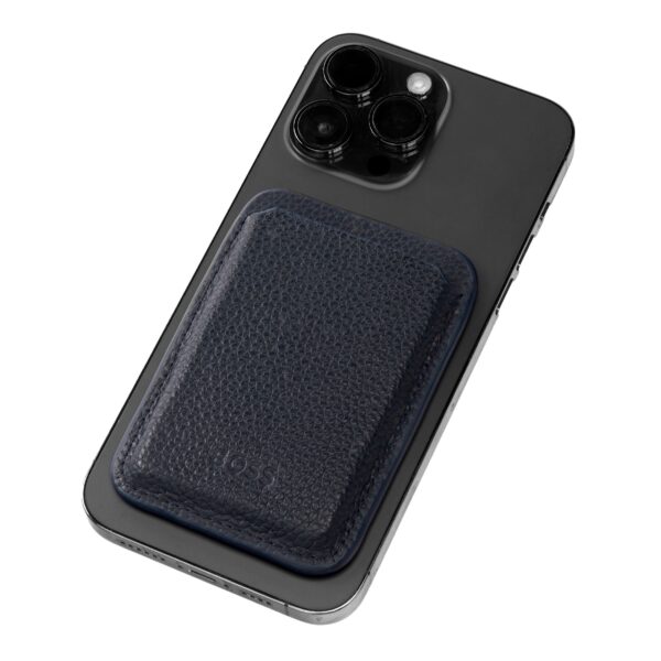 BOSS Card Holder Mobile Classic Grained Navy - Image 3