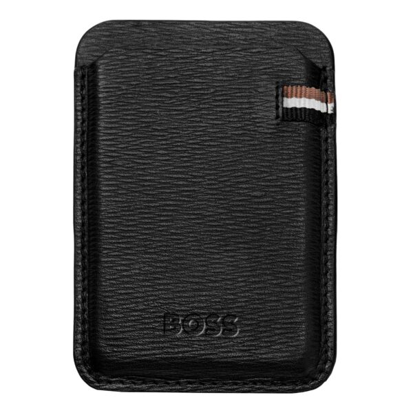 BOSS Card Holder with Magnet Mobile Iconic Black