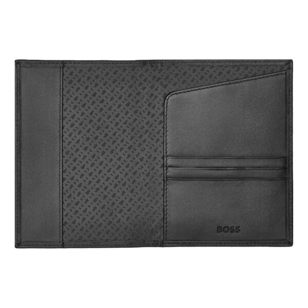 Boss Leather Passport Holder Classic Smooth Black - Image 4