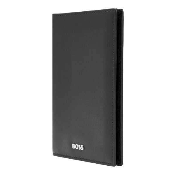 Boss Leather Passport Holder Classic Smooth Black - Image 3